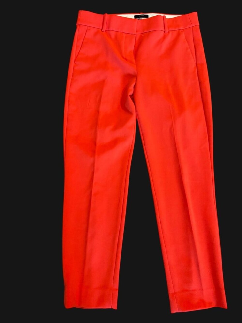 JCrew Cameron Bright Orange Slim-Fit Dress Pants 10 Cropped
